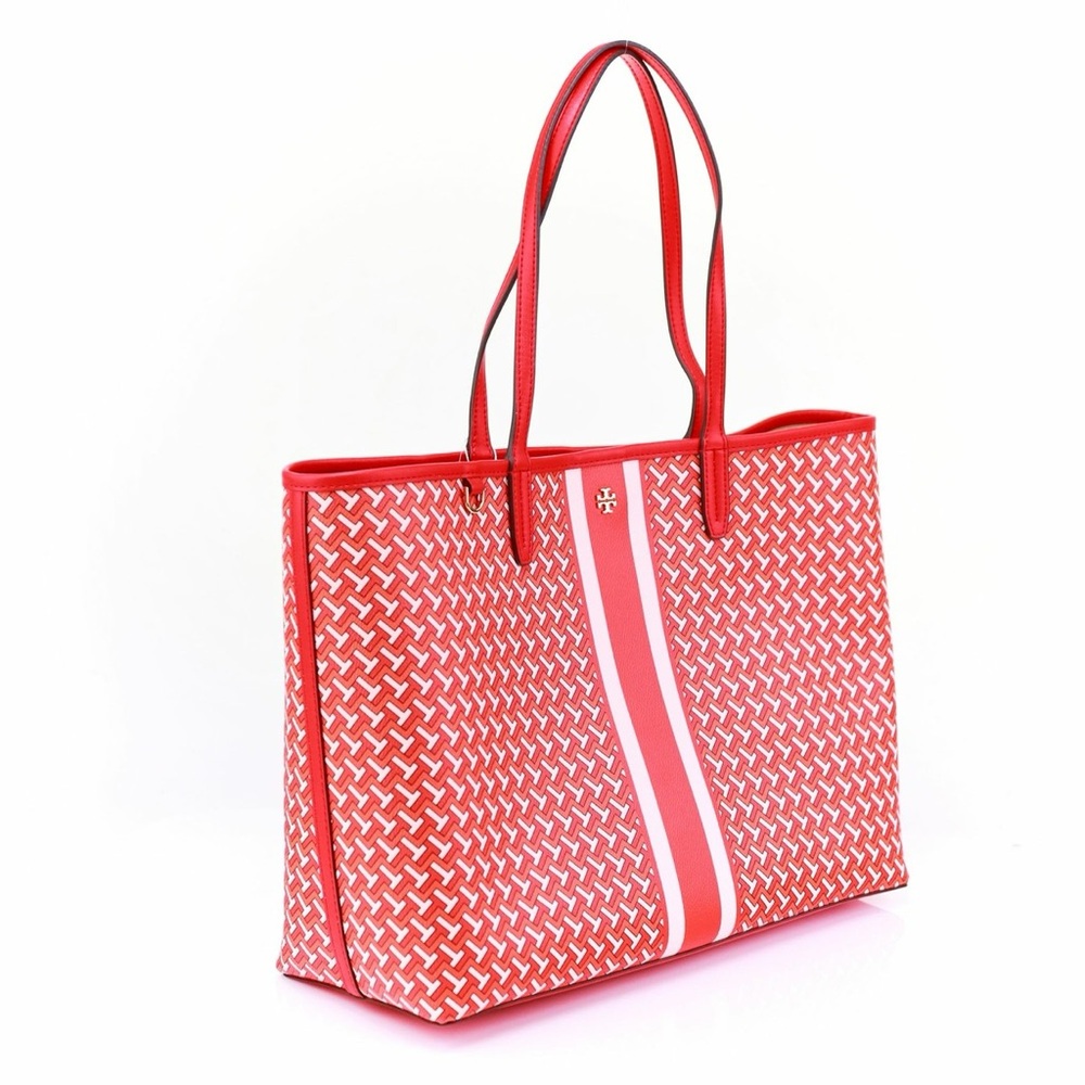 Tory Burch Red TZag Tote Bag